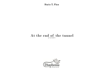 AT THE AND OF THE TUNNEL per pianoforte [DIGITALE]